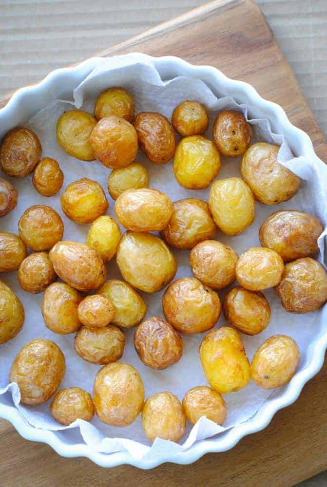 Deep fried baby potatoes