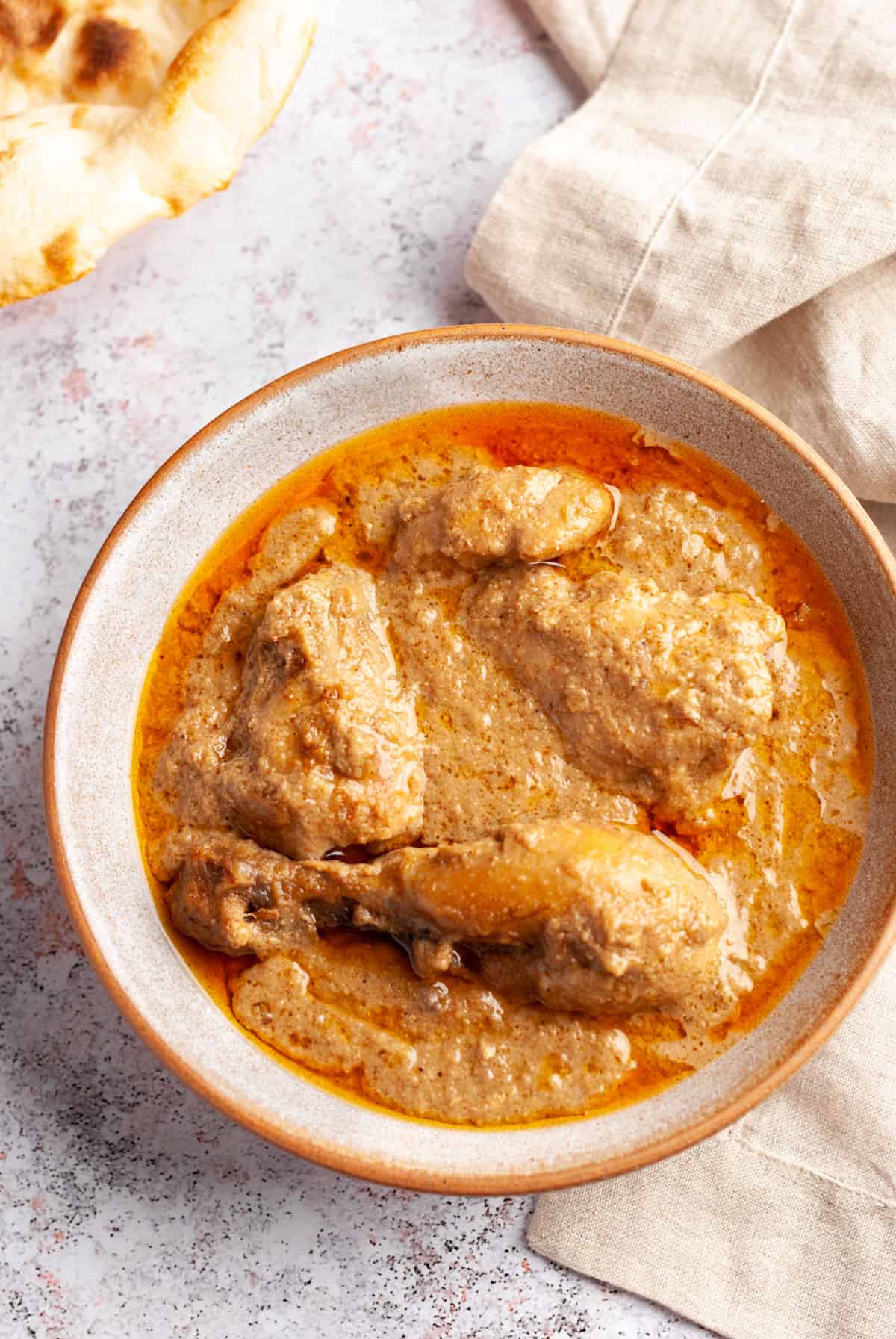 Almond Chicken Korma in bowl