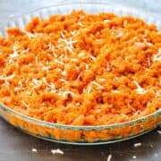 carrot halwa in a plate