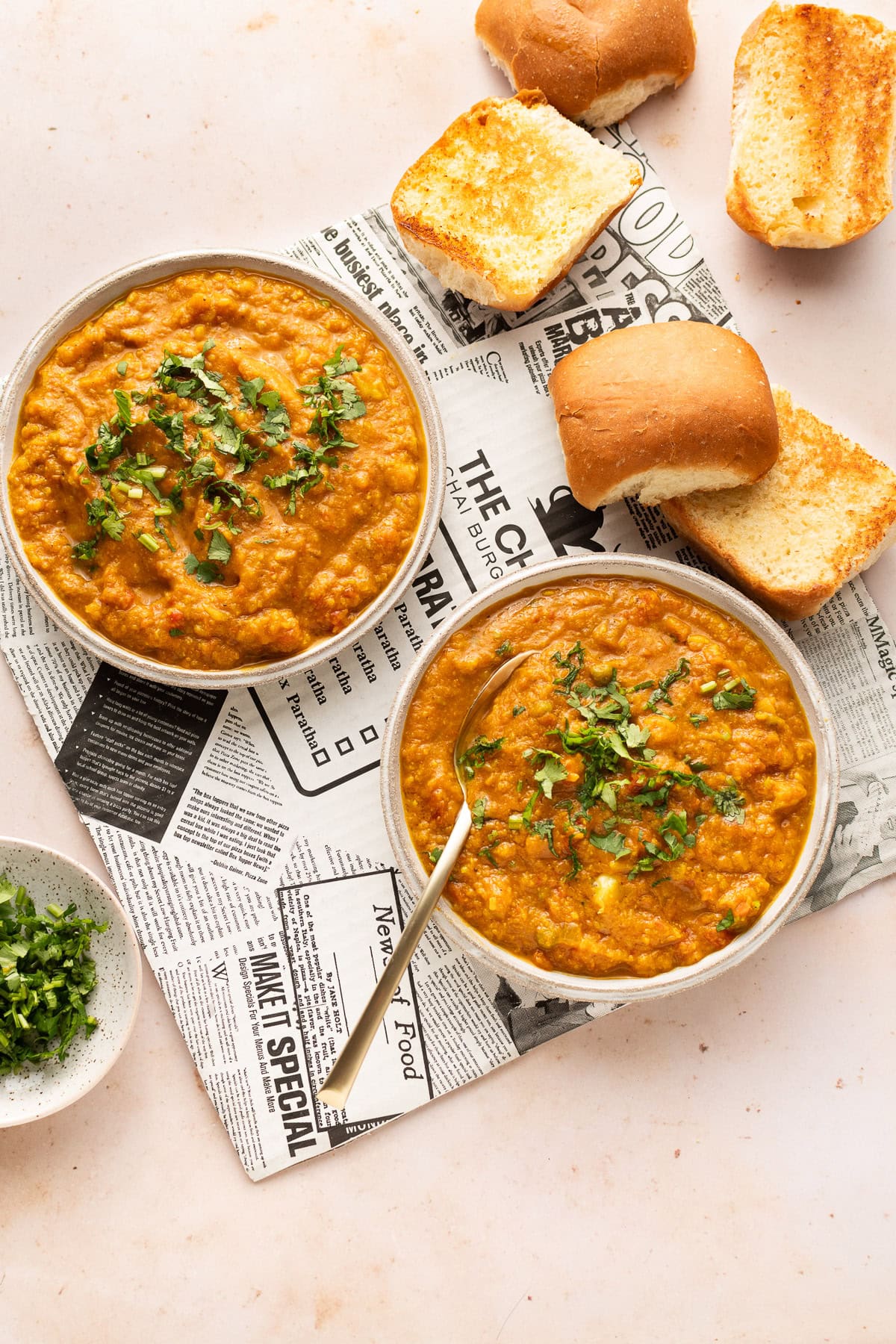 pav bhaji in a plate