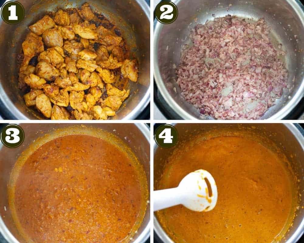 chicken tikka masala steps in instant pot