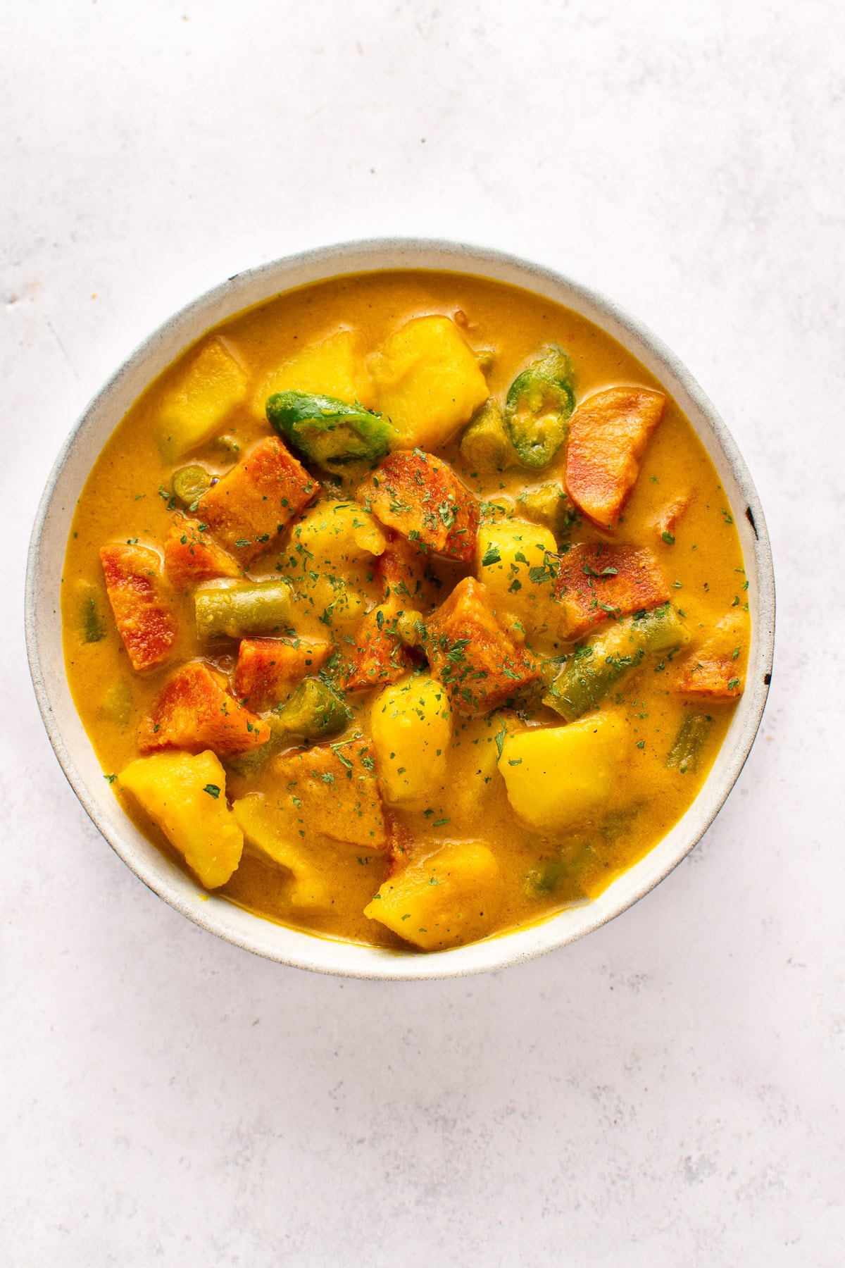 vegetable korma in a bowl