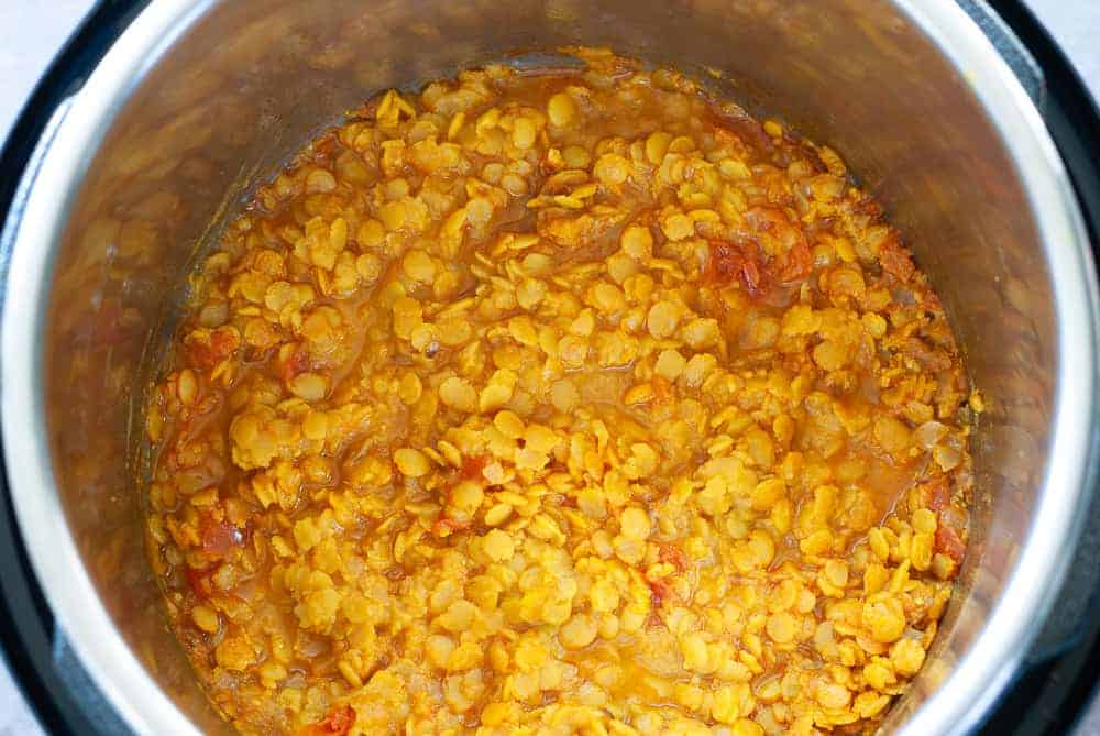 cooked toor dal in the instant pot
