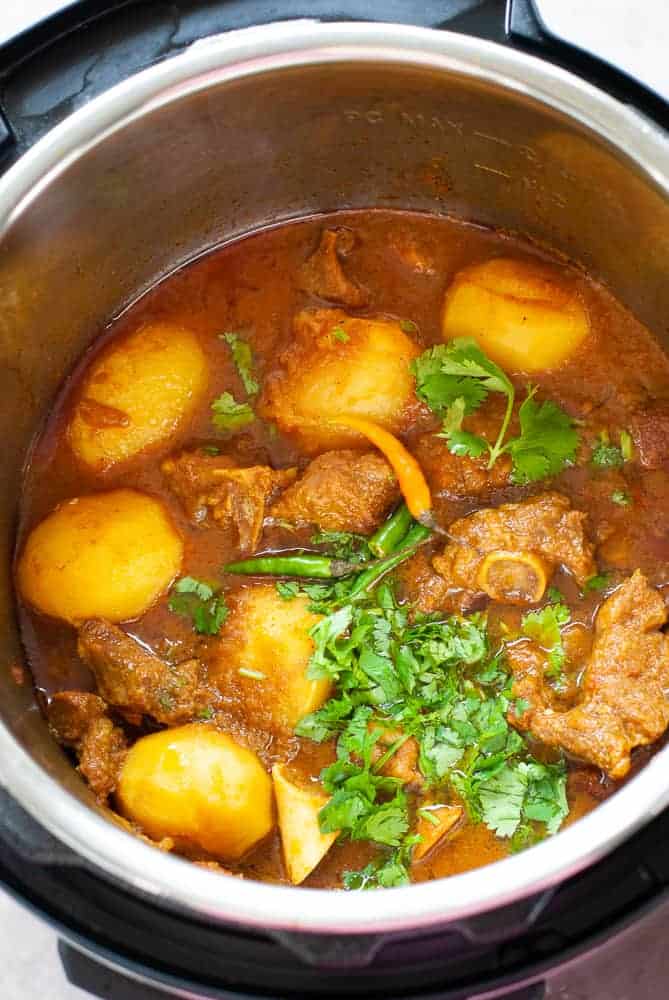 lamb curry with potatoes in instant pot