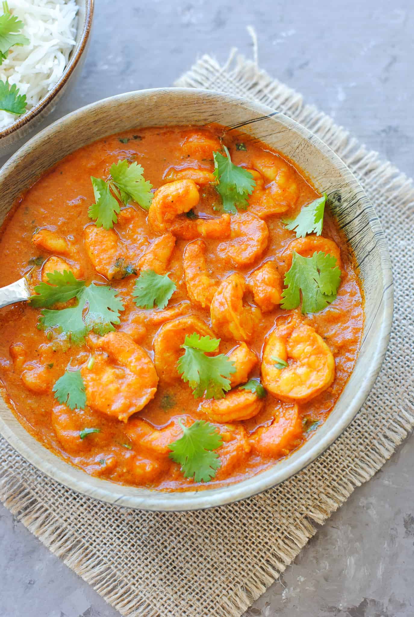 Coconut Shrimp Curry with Rice (Instant Pot Recipe) | Indian Ambrosia