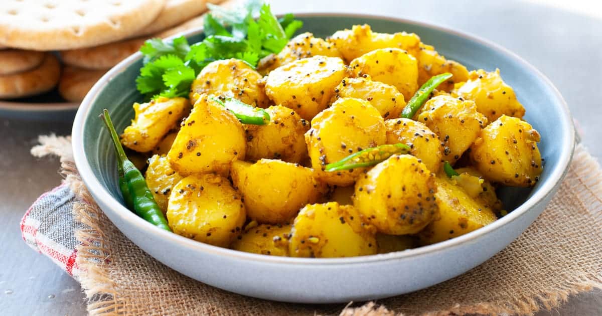 bombay potatoes in a bowl