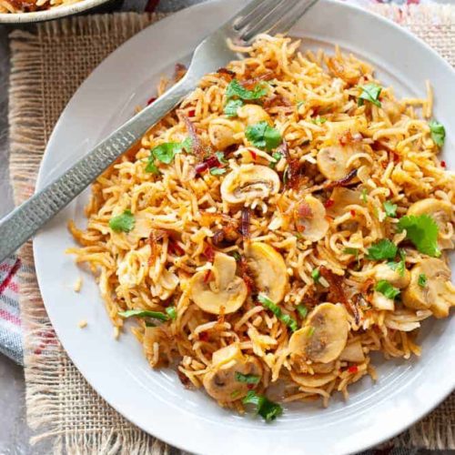 Mushroom Pulao (Instant Pot Mushroom Rice) Indian Ambrosia