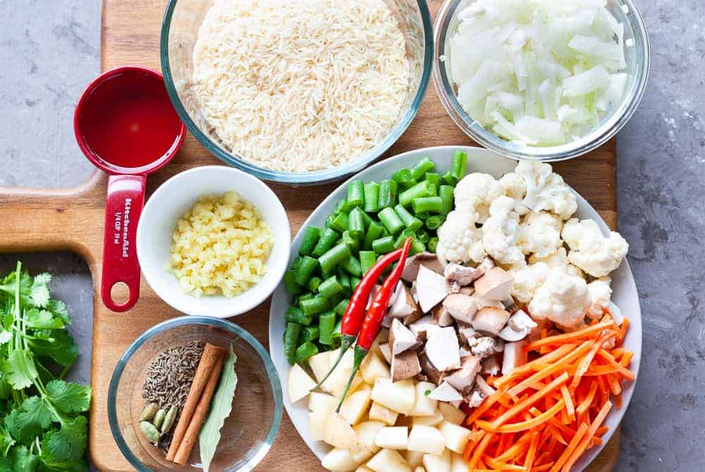 vegetable pulao ingredients 