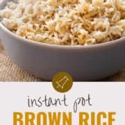 Brown rice in a bowl.