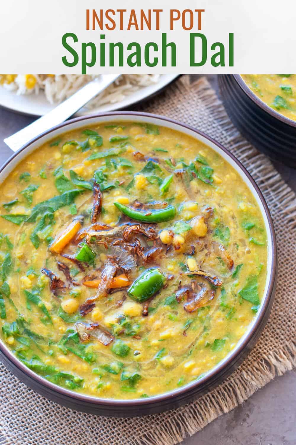 Dal Palak or Spinach Dal with Green Mangoes | Indian Ambrosia