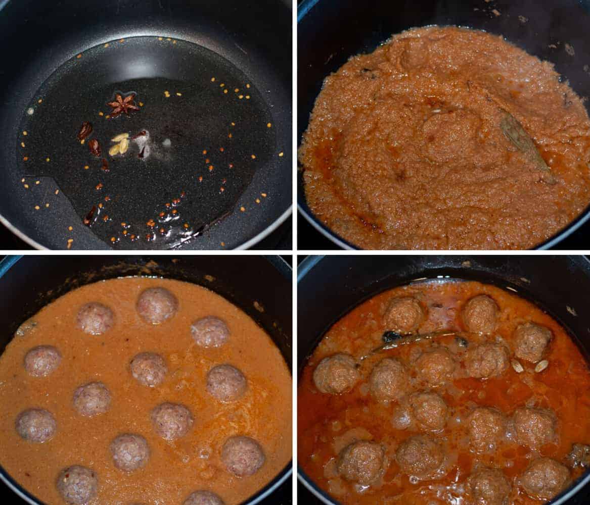 steps in making curry for kofta