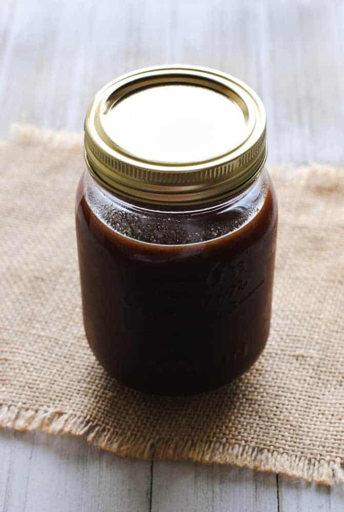 tamarind chutney in a mason jar