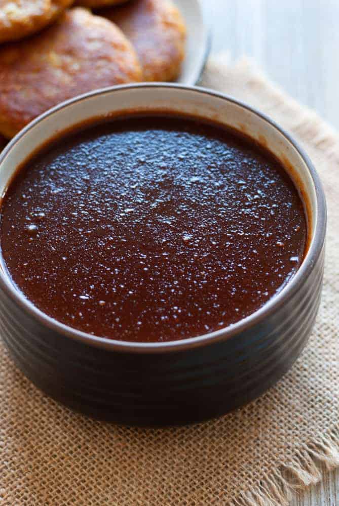 tamarind chutney in a bowl