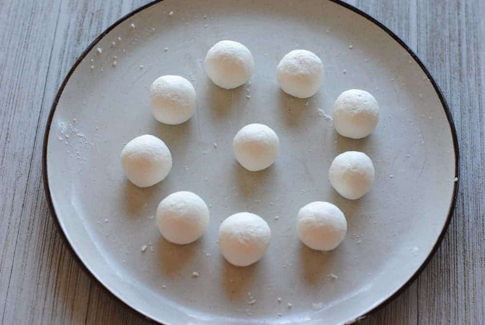 chena balls in a plate