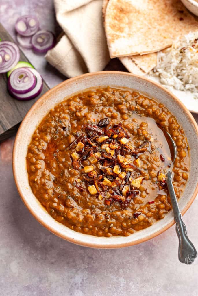 Whole Masoor Dal (Kali Dal): Instant Pot Brown Lentil Curry