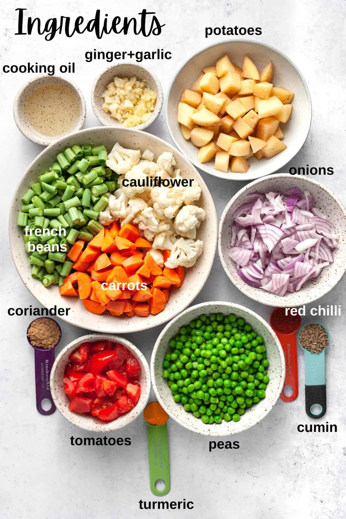 mixed vegetable sabzi ingredients 